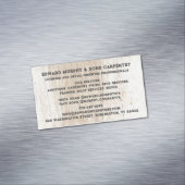 Constructies timmerwerk magnetisch visitekaartje (Voorbeeld)