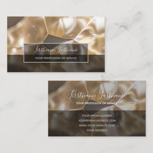 constructies van abstracte zilverlegeringen visitekaartje (Voorkant / Achterkant)