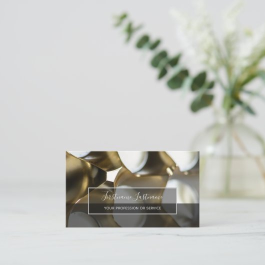 constructies van abstracte zilverlegeringen visitekaartje (Staand voorkant)