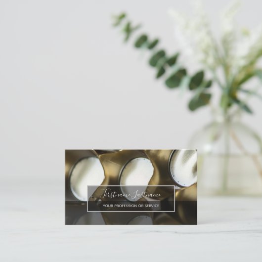 constructies van abstracte zilverlegeringen visitekaartje (Staand voorkant)