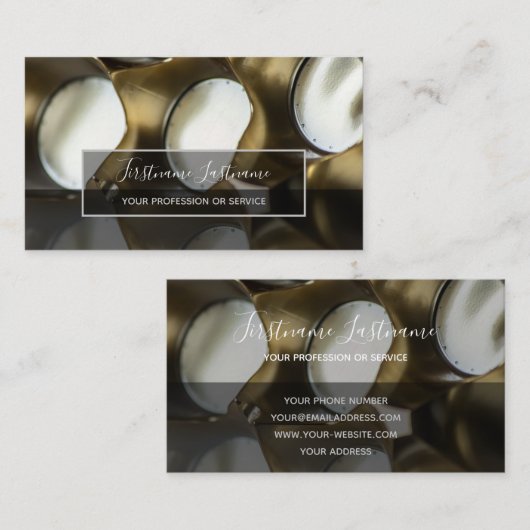 constructies van abstracte zilverlegeringen visitekaartje (Voorkant / Achterkant)