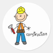 Constructiestok figuur Sticker (Voorkant)