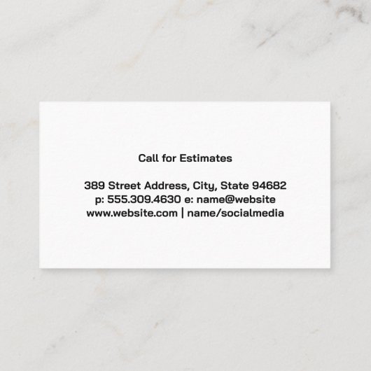 Constructietool Logo | Bouwmateriaal Visitekaartje (Achterkant)