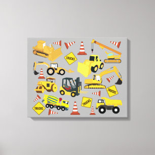 Constructietransport Canvas Afdruk