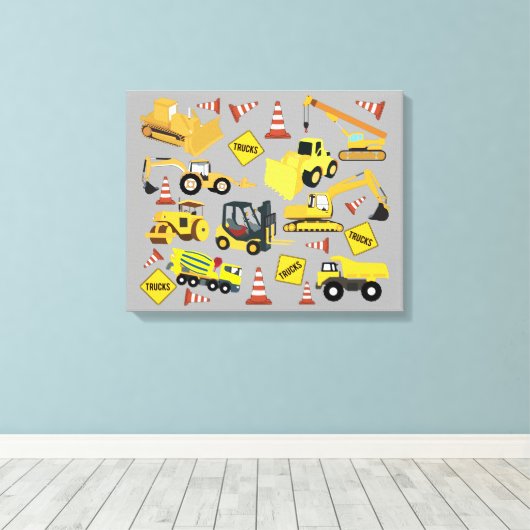 Constructietransport Canvas Afdruk (Insitu (Houten vloer))