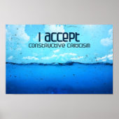 "Constructieve kritiek" Motivatiebevestiging Poster (Voorkant)
