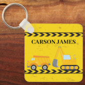 Constructievoertuig: speciaal gepersonaliseerd gee sleutelhanger (Voorkant)