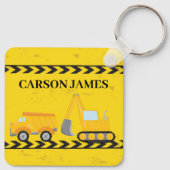 Constructievoertuig: speciaal gepersonaliseerd gee sleutelhanger (Achterkant)