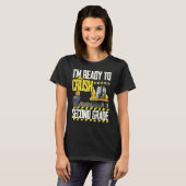 Constructievoertuig voor de trekker klaar om de tw t-shirt (Voorkant volledig)