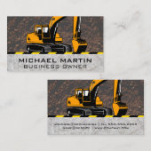 Constructievoertuigbestuurder | Grondverzetter  Visitekaartje (Voorkant / Achterkant)