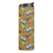 Constructievoertuigen & Arbeiders Patroon Thermosbeker (Gedraaid links)