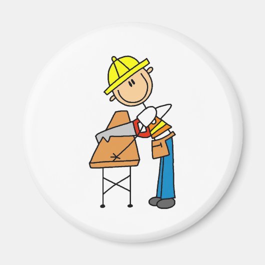 Constructiewerker Zaagplankmagneet Magneet (Voorkant)