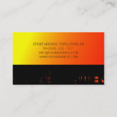 Constructiewerktuigbouwkundige handwerkkaart visitekaartje (Achterkant)