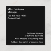 Constructiezone Services Visitekaartje (Achterkant)