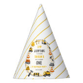 Construction 1ST Birthday | Builder Truck Party Feesthoedjes (Voorkant)