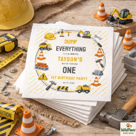 Construction 1ST Birthday | Builder Truck Party Servet