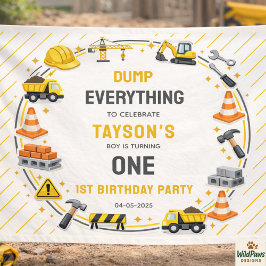 Construction 1ST Birthday | Builder Truck Party Spandoek