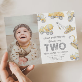 Construction 2nd TWO Birthday Party Kaart