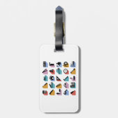 Construction and DIY Home Improvement Icons Bagagelabel (Achterkant verticaal)