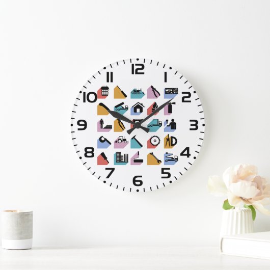 Construction and DIY Home Improvement Icons Grote Klok (Huis)