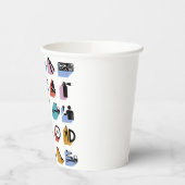 Construction and DIY Home Improvement Icons Papieren Bekers (Links)