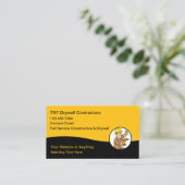 Construction And Drywall Business Cards Visitekaartje (Staand voorkant)