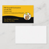 Construction And Drywall Business Cards Visitekaartje (Voorkant / Achterkant)