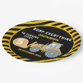 Construction Birthday 5 Party | Excavator Papieren Bordje (Gekanteld)