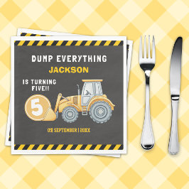 Construction Birthday 5 Party  | Excavator & Truck Servet