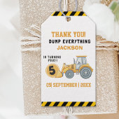 Construction Birthday Boy 5 | Dump Truck Cadeaulabel