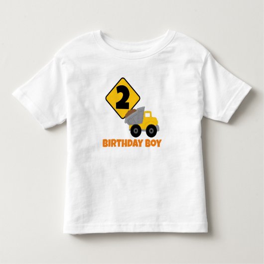 Construction Birthday Boy Kinder Shirts (Voorkant)