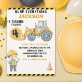 Construction Birthday | Dump Truck & Excavator Kaart