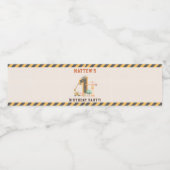 Construction Birthday Dump Truck Party Waterfles Etiket (Enkel label)