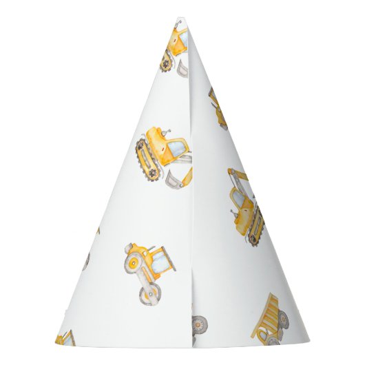 Construction Birthday Feesthoedjes (Achterkant)