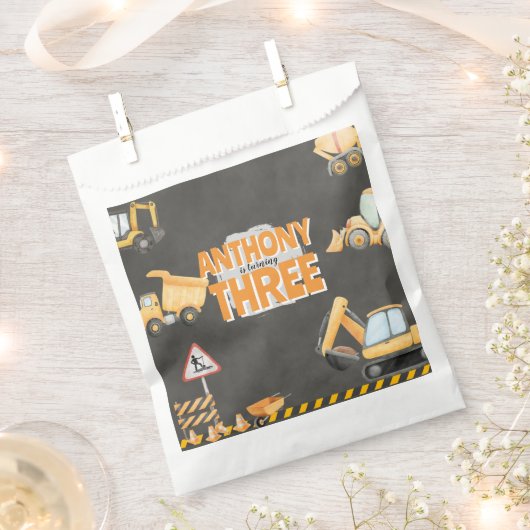 Construction Birthday Invitation Bedankzakje (Geknipt)