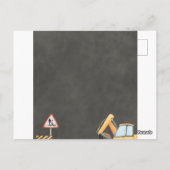 Construction Birthday Invitation Briefkaart (Achterkant)
