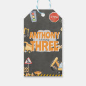 Construction Birthday Invitation Cadeaulabel (Voorkant)