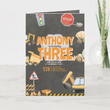 Construction Birthday Invitation