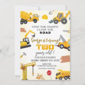 Construction Birthday Invitations Kaart (Voorkant)