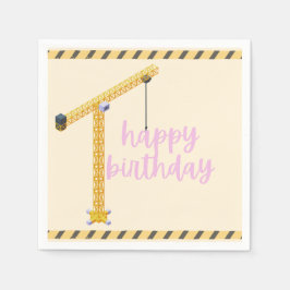 Construction Birthday Napkins Servet