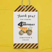 Construction Birthday Party 4th years Cadeaulabel