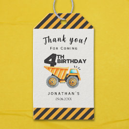 Construction Birthday Party 4th years Cadeaulabel