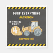 Construction Birthday Party | Excavator & Truck Servet (Voorkant)