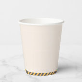 Construction Birthday Party Papieren Bekers (Achterkant)