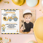 Construction Birthday with Photo | Dump Truck Kaart