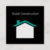 Construction Black Core Square Visitekaartje (Voorkant)