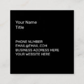 Construction Black Core Square Visitekaartje (Achterkant)