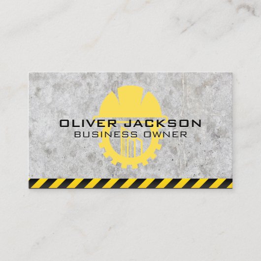 Construction | Blue Collar Worker Visitekaartje (Voorkant)