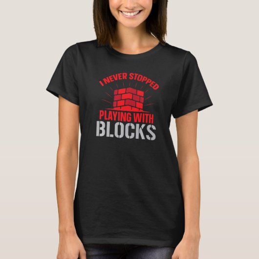 Construction Brickaying Job Profession Bricklayer T-shirt (Voorkant)