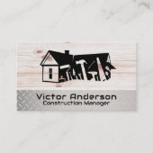 Construction Builder Tools Logo | woningrenovatie Visitekaartje (Voorkant)